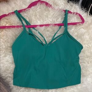 lululemon align strappy ribbed tank. Green. Worn twice.